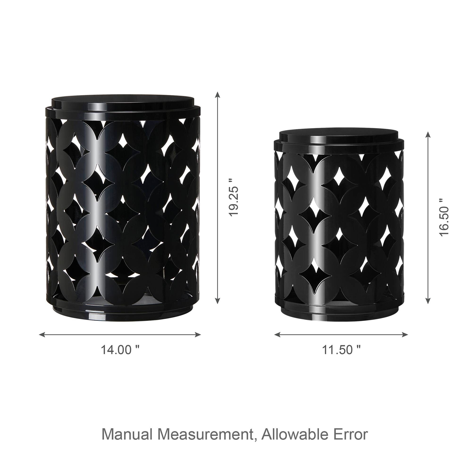 Glitzhome® Modern Heavy Duty Metal Frame Side Table Set